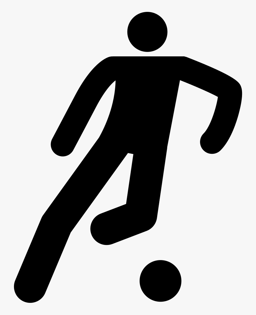 Football Player Kicking Ball - Icono Jugador De Futbol Png, Transparent Png, Free Download