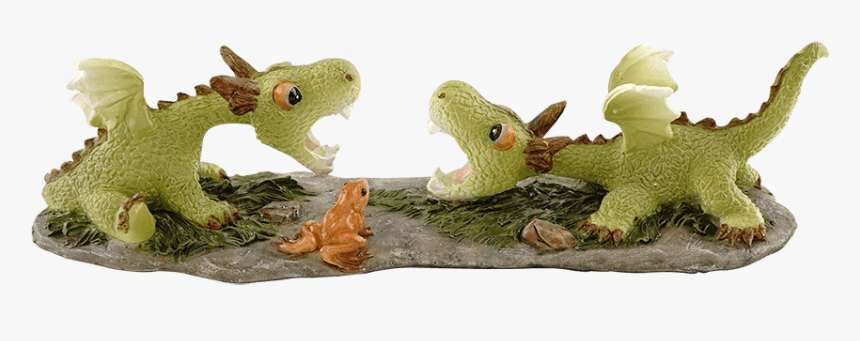 Arguing Green Dragonlings Statue - Animal Figure, HD Png Download, Free Download