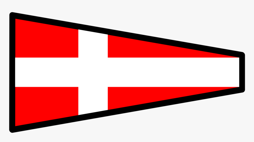 Transparent Nordic Clipart - Red And White Cross Signal Flag, HD Png Download, Free Download