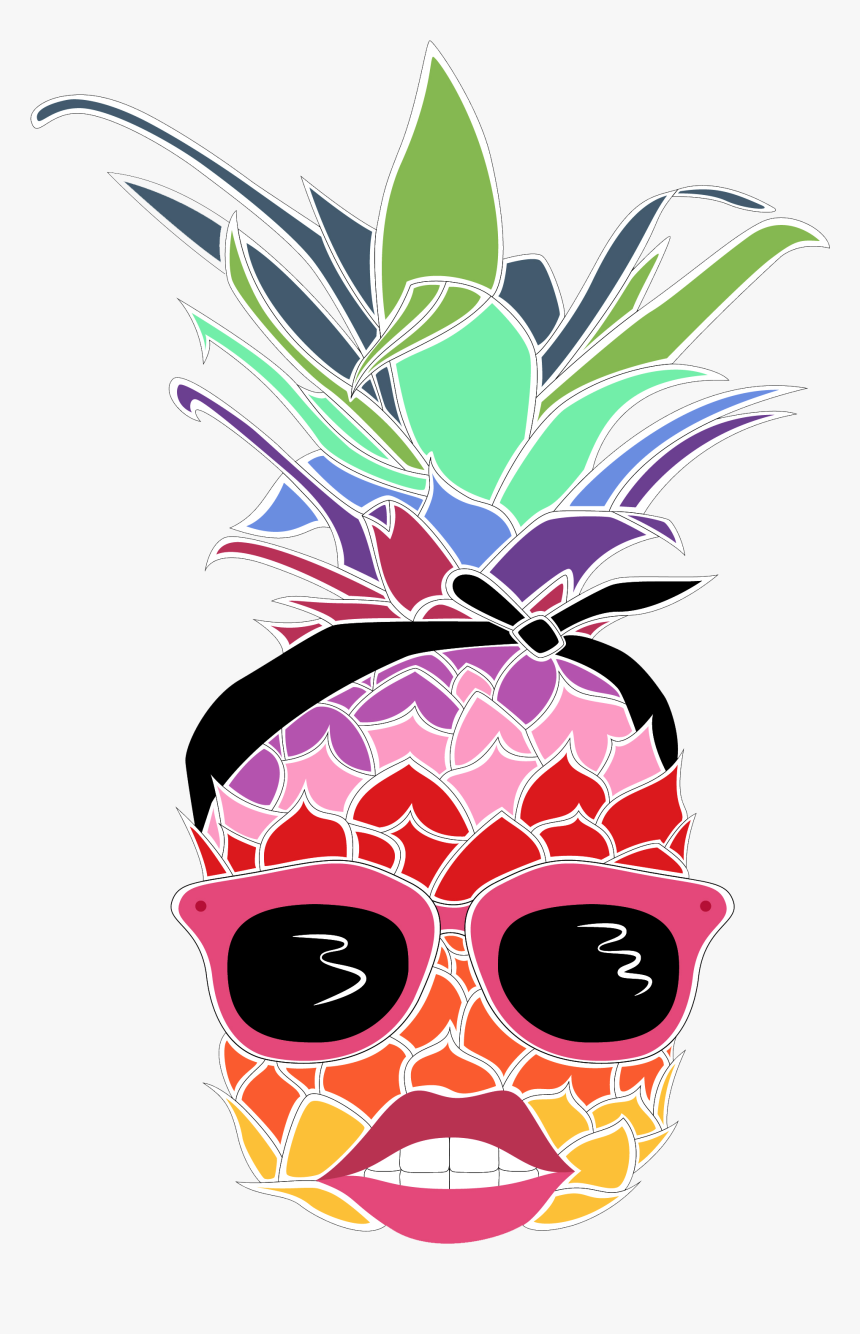 Masks Clipart Pineapple - Pin Up Pineapple, HD Png Download, Free Download