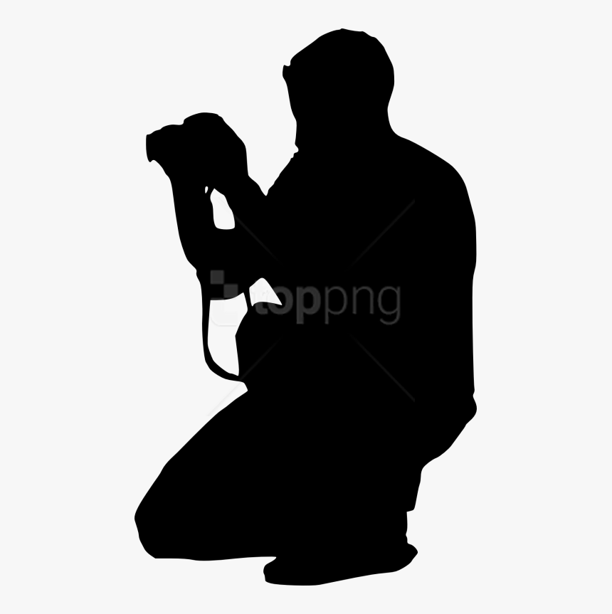 Free Png Photographer With Camera Png - Black And White Photographer Clipart, Transparent Png, Free Download