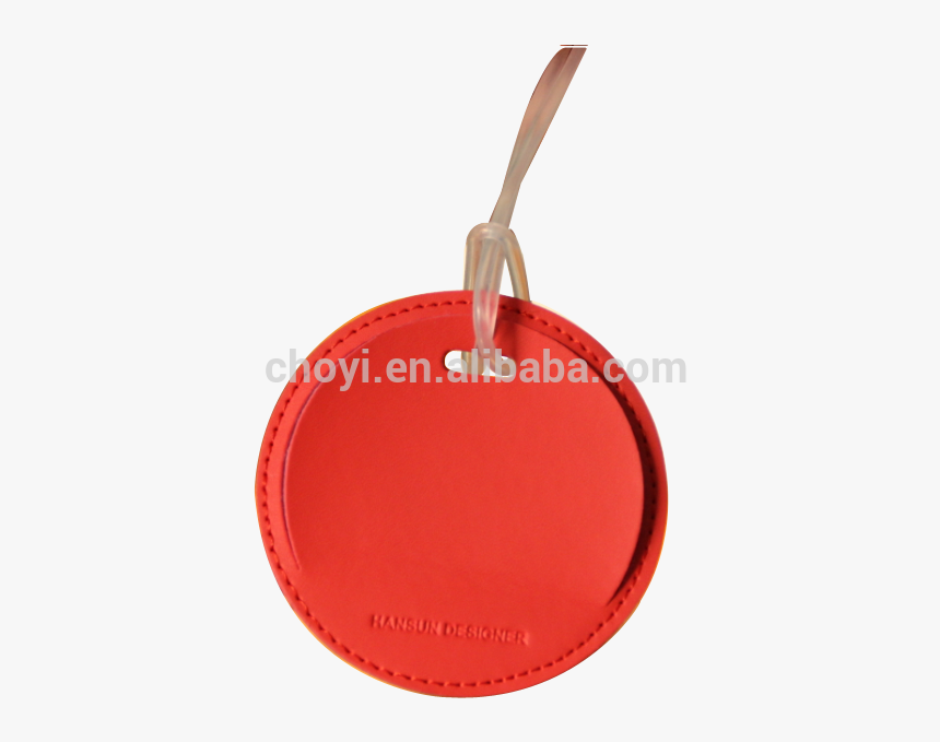 Round Shape Leather Luggage Tag Personalized Luggage - Circle, HD Png Download, Free Download