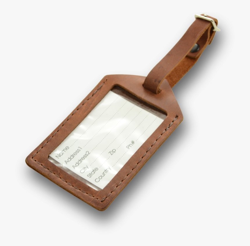 Rustic Leather Luggage Tag - Wood, HD Png Download, Free Download