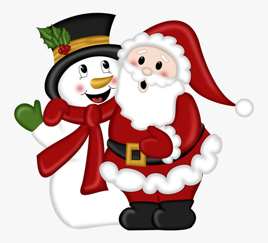 Snowman And Santa Clipart, HD Png Download, Free Download