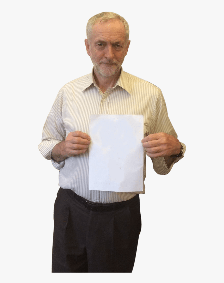 Jeremy Corbyn Hoja De Papel En Mano - Jeremy Corbyn No Background, HD Png Download, Free Download