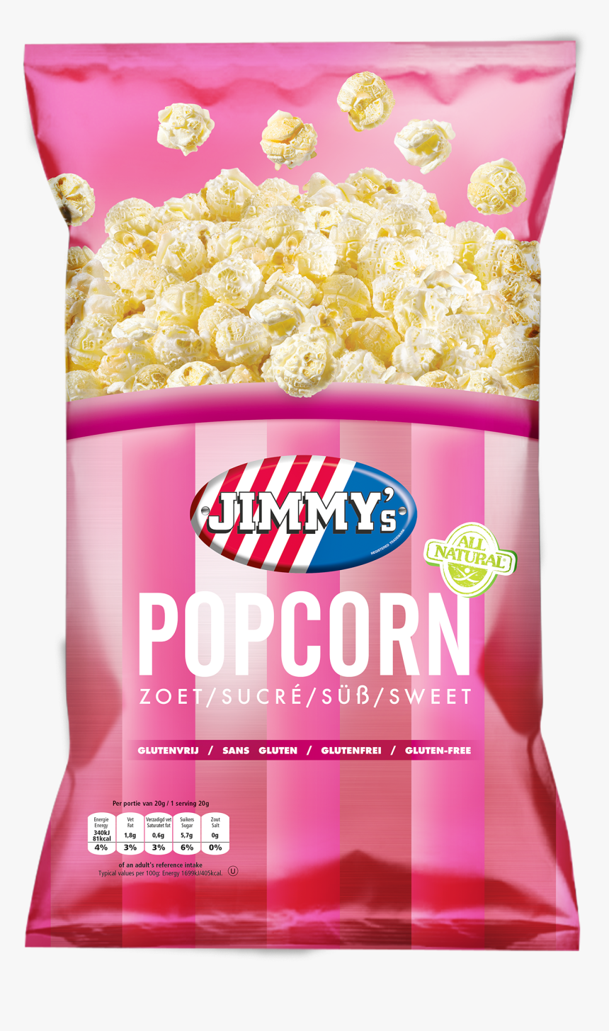 Family Bag Sweet Popcorn - Jimmys Popcorn, HD Png Download, Free Download