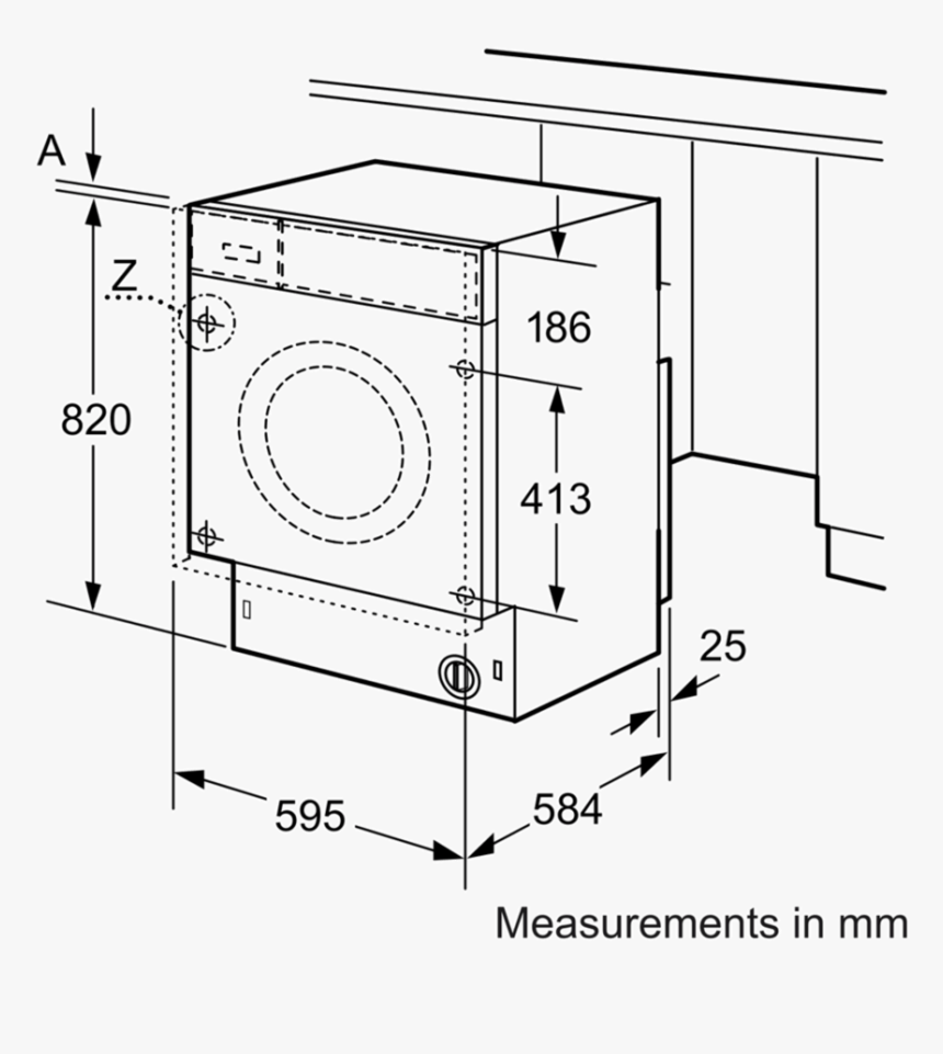 Bosch Washer Dryer Size, HD Png Download, Free Download