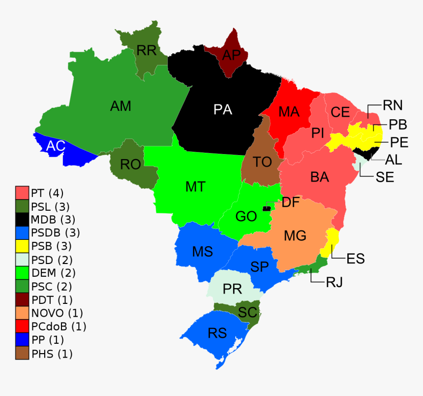 Map Of Brazil Lgbt Acceptance, HD Png Download, Free Download