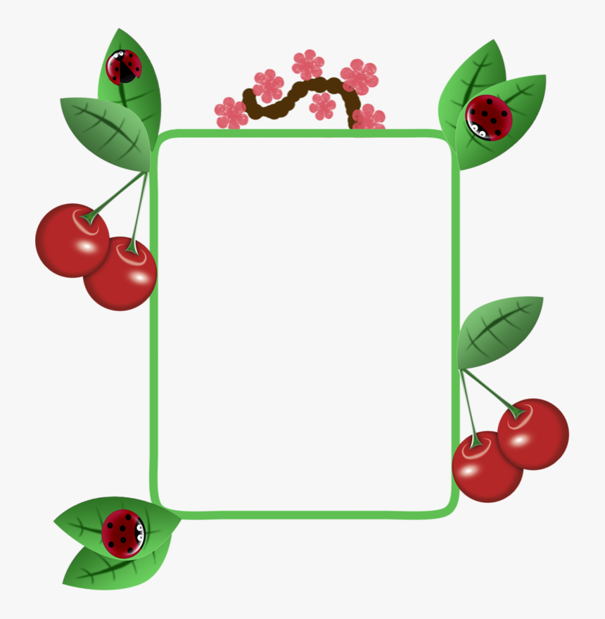 Cadre Png, Cerise - Cherry Frame Png, Transparent Png, Free Download