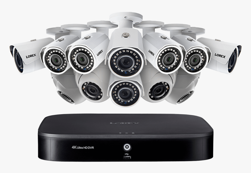 16-channel Security System With Twelve 1080p Hd Outdoor - Security, HD Png Download, Free Download