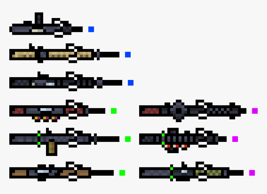 Pixel Art Top Weapons, HD Png Download, Free Download