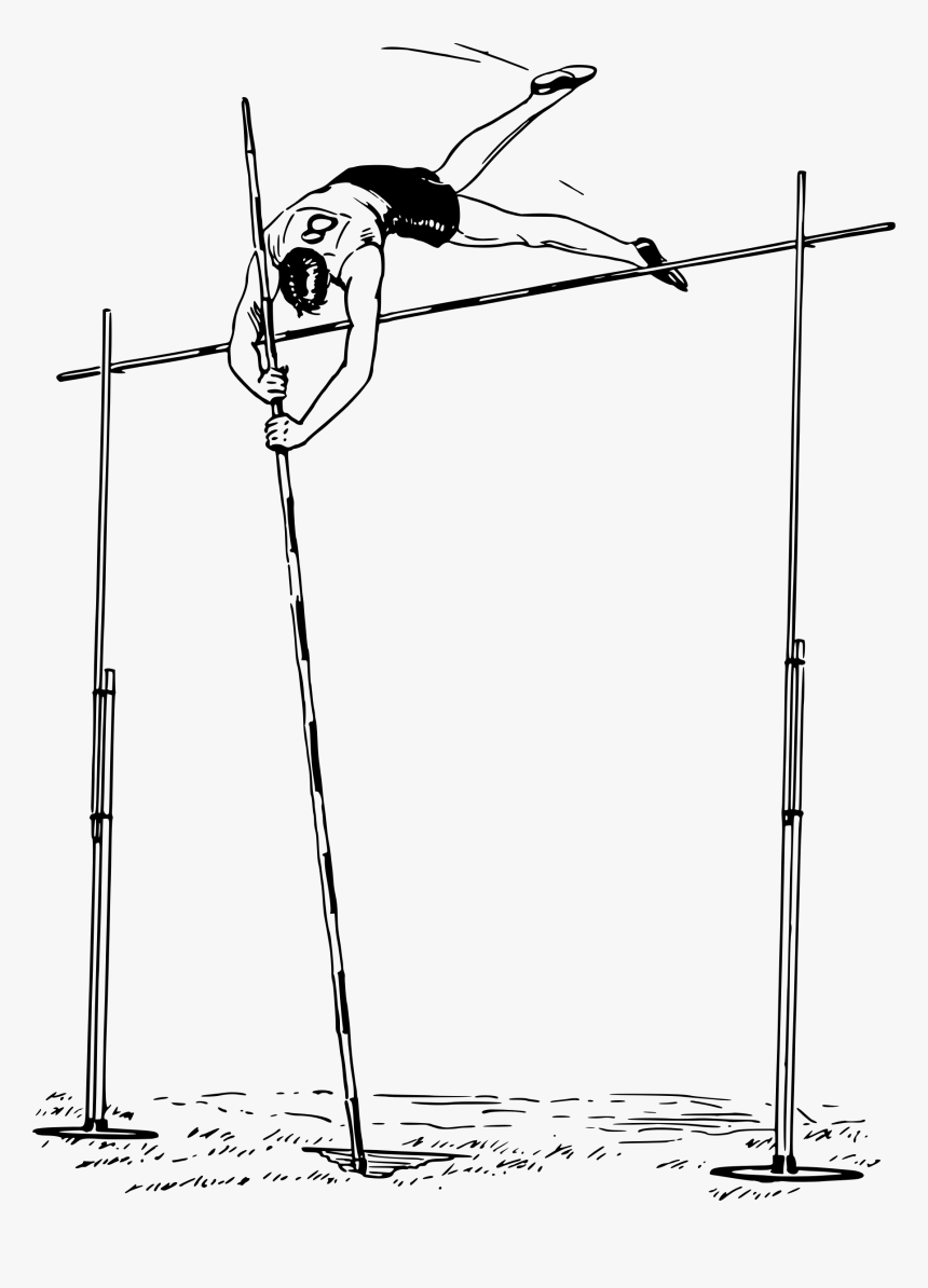 Pole Vault Clip Arts - Pole Vaulting Clip Art, HD Png Download, Free Download