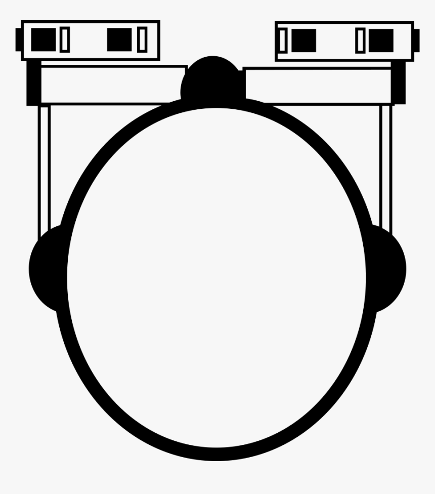 Google Glasses From Top View On A Person Head - Top Of Head Icon, HD Png Download, Free Download