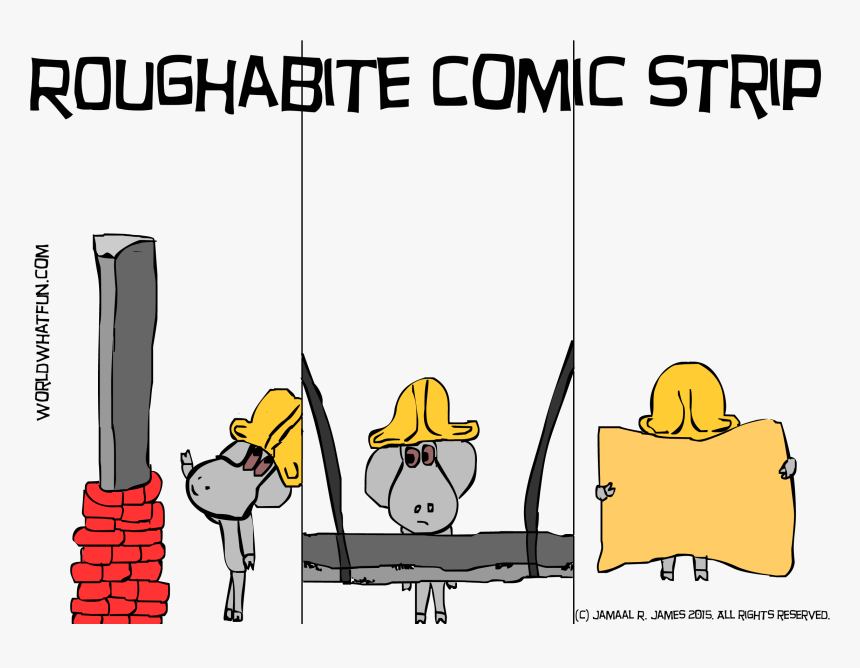 Roughabite Comic Strip Created By Cartoonist Jamaal - Cartoon, HD Png Download, Free Download