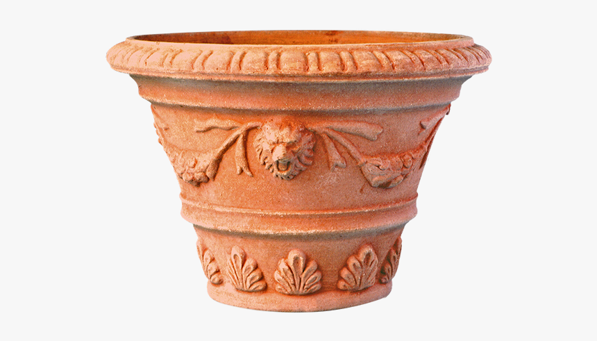 Terra Cotta Urn With Lion Heads, HD Png Download, Free Download