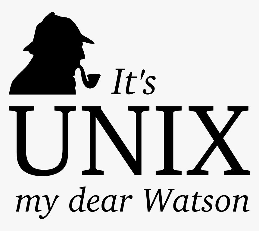 Its Unix My Dear Watson Clipart Icon Png - Silhouette, Transparent Png, Free Download