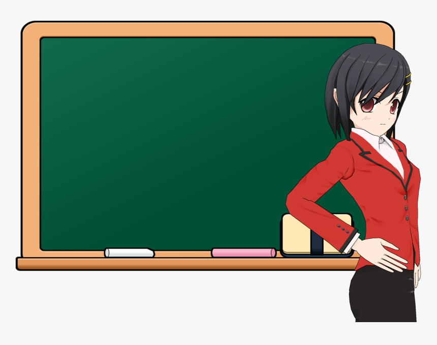 Anime Girl School Chalkboard Clip Arts, HD Png Download, Free Download