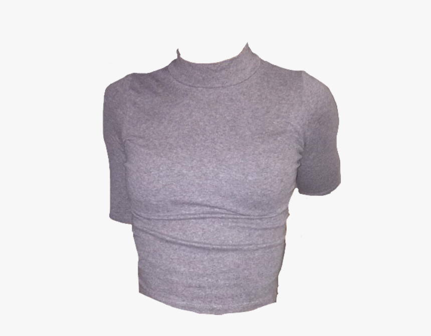 Grey Tshirt Shirt Top Png Pngs Female Girl Sweater Transparent Png Kindpng