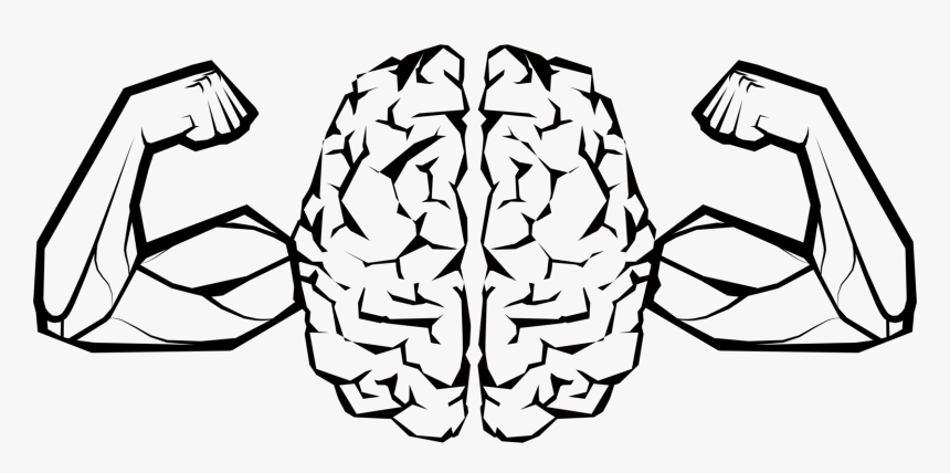 Art,symmetry,monochrome Photography - Brain With Muscles Black And White, HD Png Download, Free Download