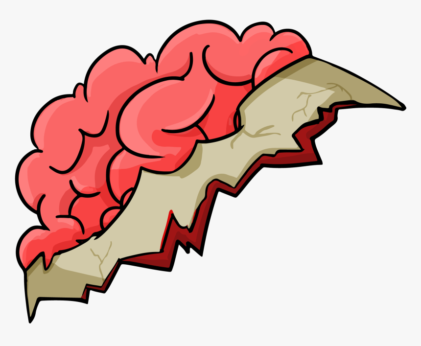 Vector Zombie Brain - Zombie Brain Cartoon Png, Transparent Png, Free Download