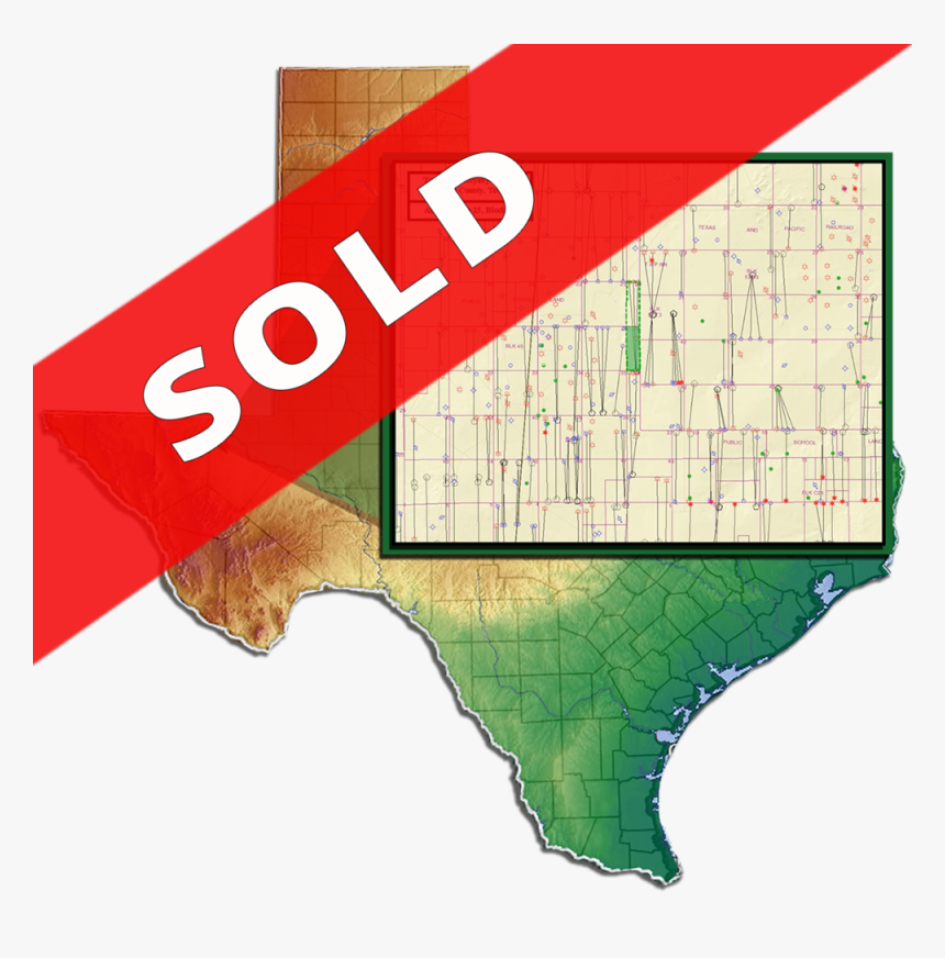 Reeves County Tomahawk Ri Sold - Texas Maps Simon Oil And Gas, HD Png Download, Free Download