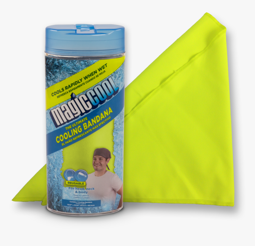 Magic Cool Hi Vis Yellow Cooling Bandana , Png Download - Paper, Transparent Png, Free Download