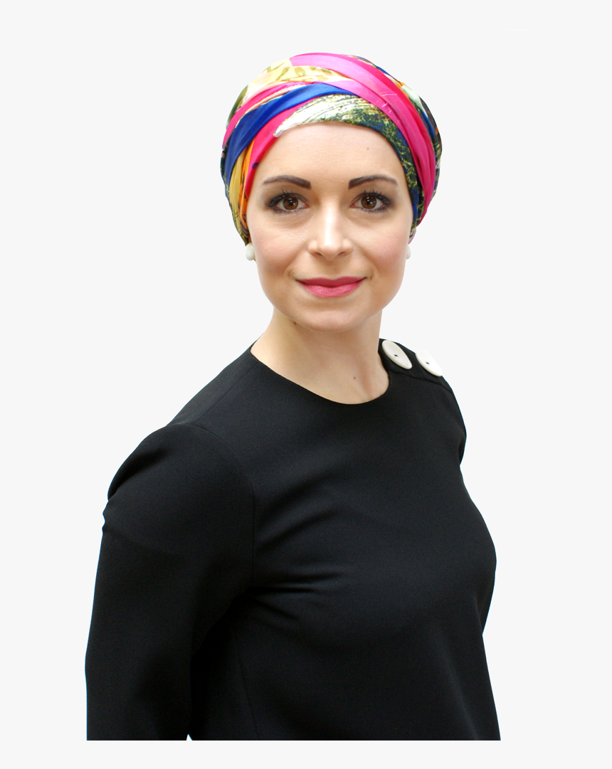 Bright Coloured Silk Chemo Scarf - Girl, HD Png Download, Free Download