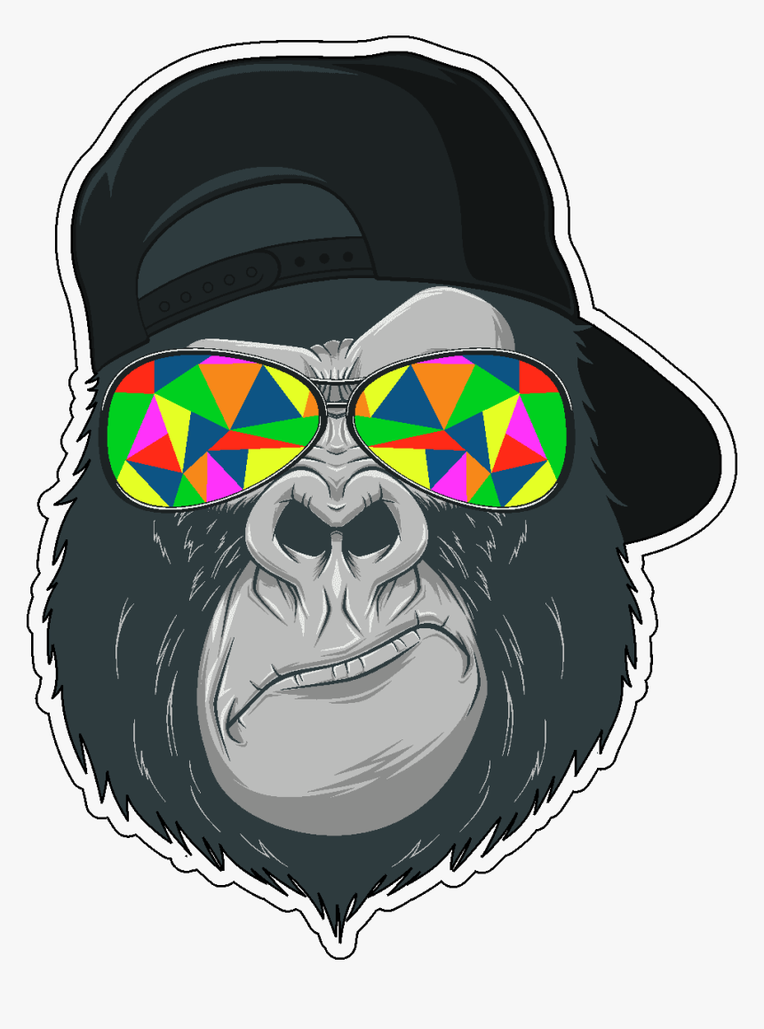 Transparent Flying Monkey Clipart - Cool Monkey With Glasses, HD Png Download, Free Download