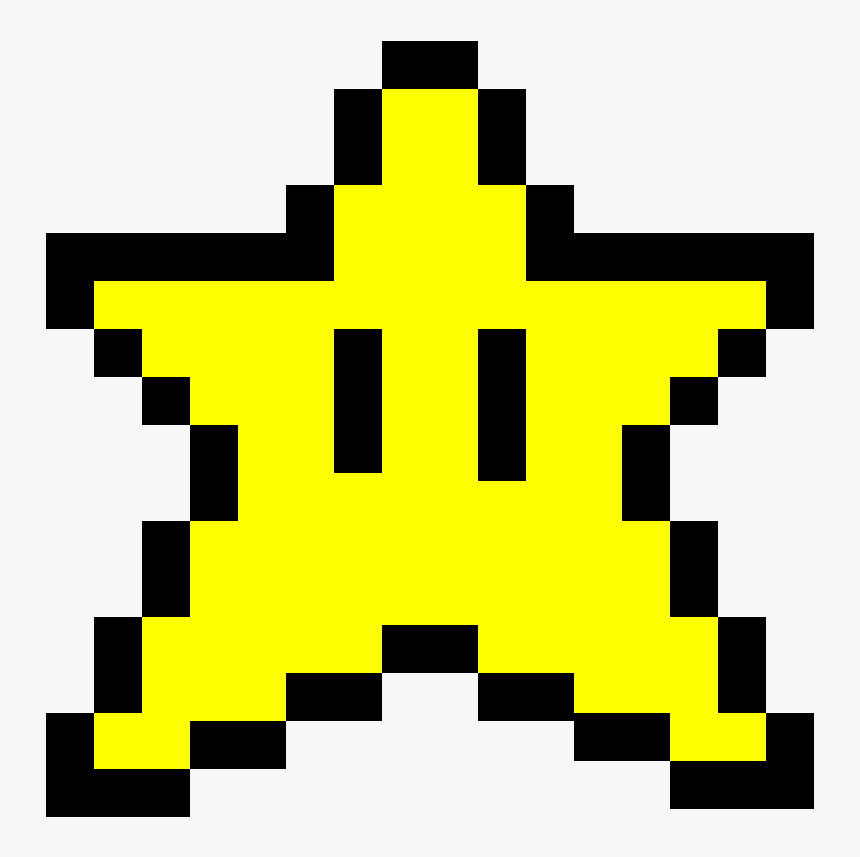 Mario Star Pixel Art, HD Png Download, Free Download