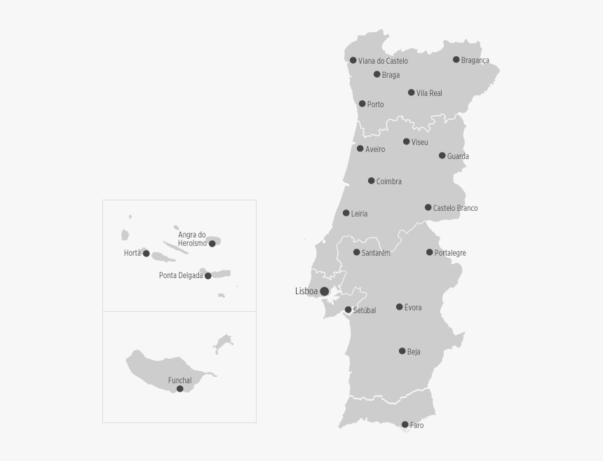 Карта регионов португалии