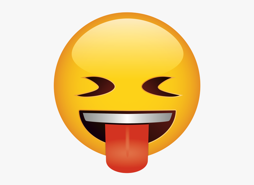 Blue Tongue Emoji, HD Png Download - kindpng