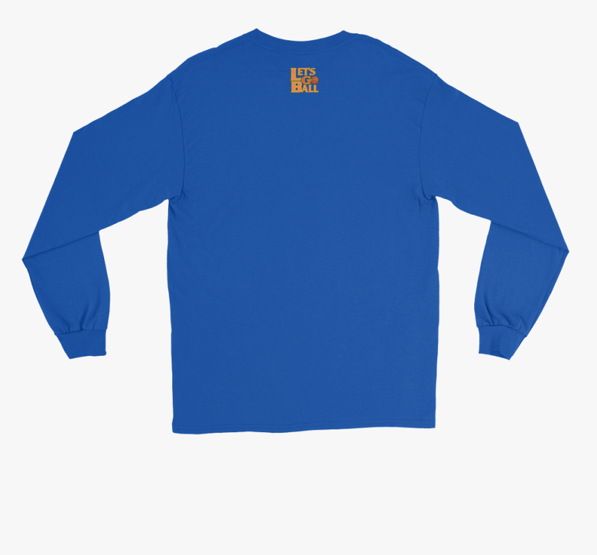 Long Sleeve Shirt Royal Blue Back Lets Go Ball - Long-sleeved T-shirt, HD Png Download, Free Download