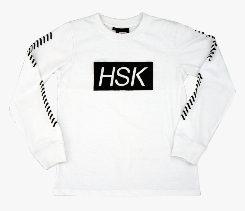 Hsk Kids White Long Sleeve T-shirt - Long-sleeved T-shirt, HD Png Download, Free Download