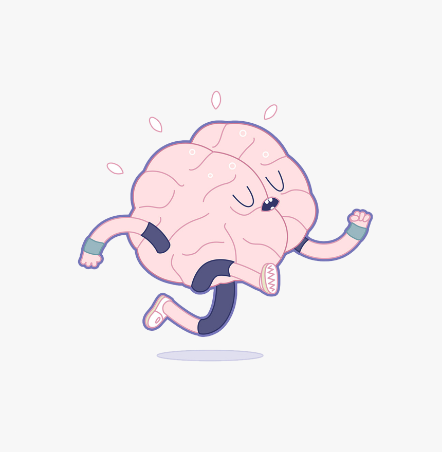 This Is Your Brain - Brain Running Illustration, HD Png Download, Free Download