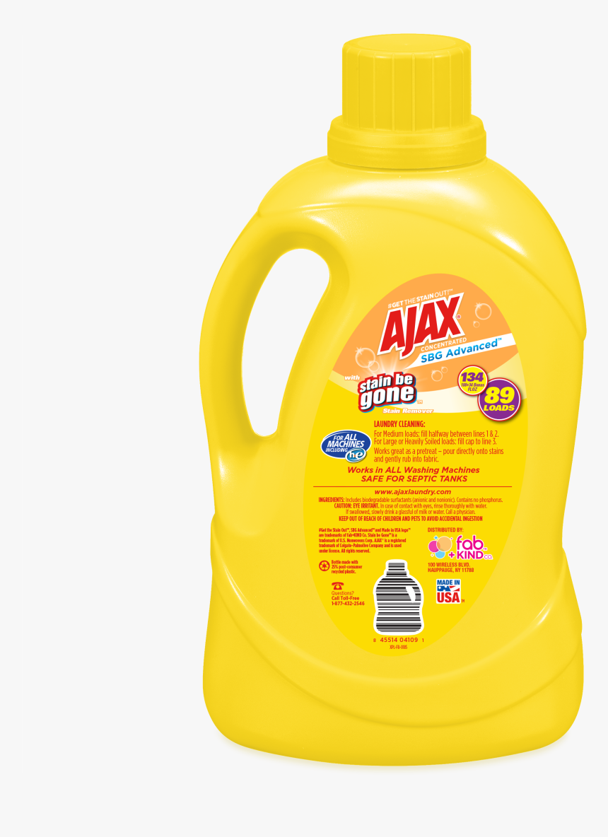 Ajax Laundry Stain Be Gone Advanced Liquid Laundry, HD Png Download, Free Download