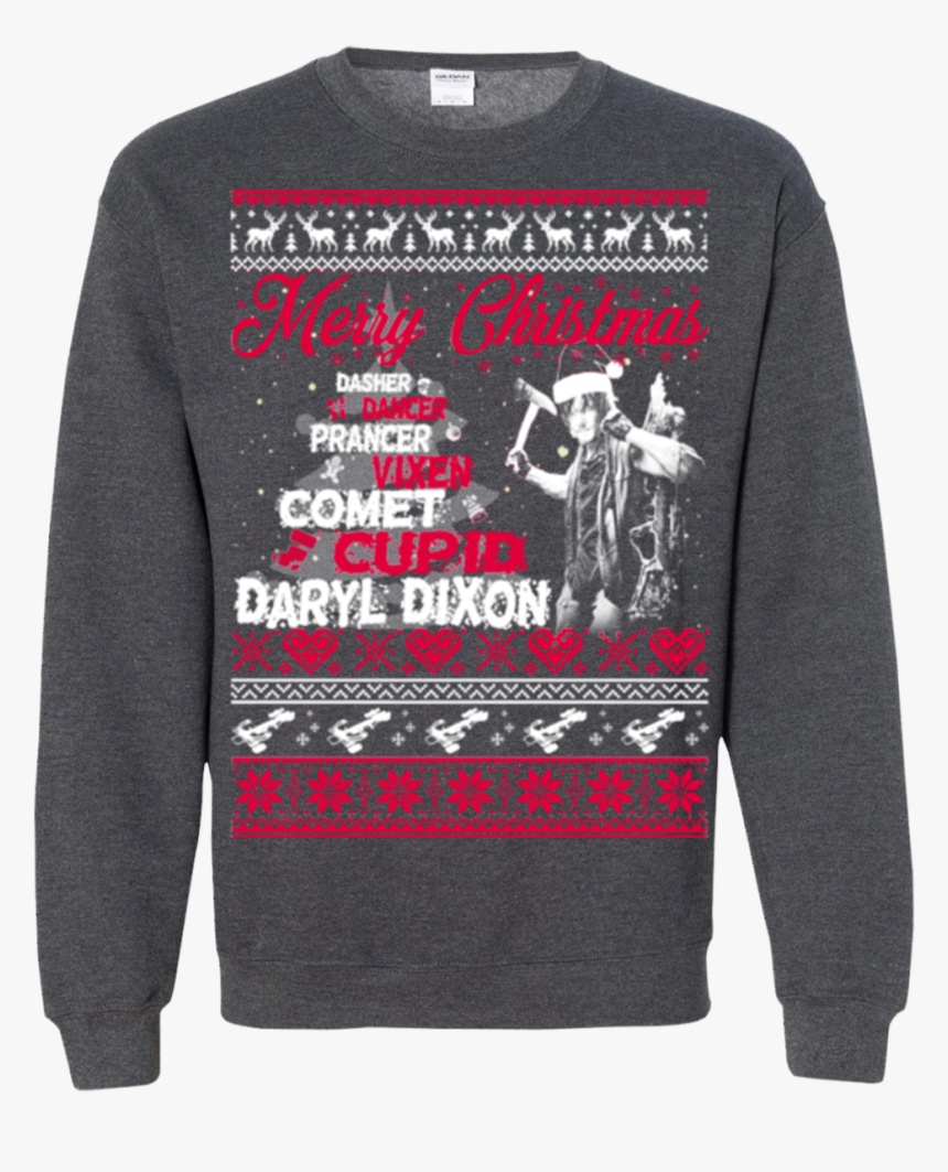 Daryl Dixon Ugly Christmas Sweater Merry Christmas - Vampire Diaries Christmas Sweater, HD Png Download, Free Download