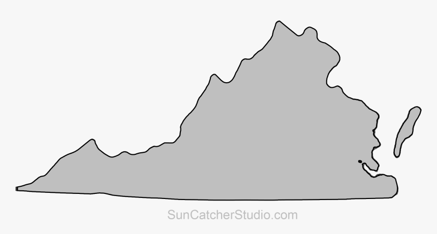 Virginia State Outline Png - Virginia, Transparent Png, Free Download