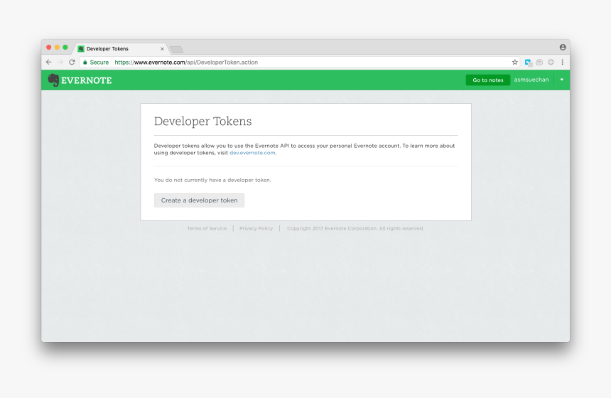 How To Get Your Developer Token - Evernote Boostnote, HD Png Download, Free Download