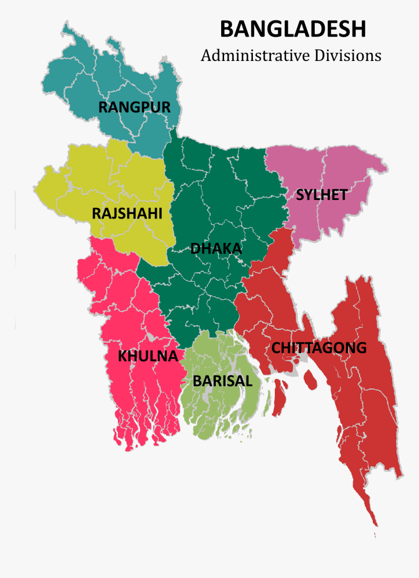 Bangladesh Map With Division, HD Png Download, Free Download