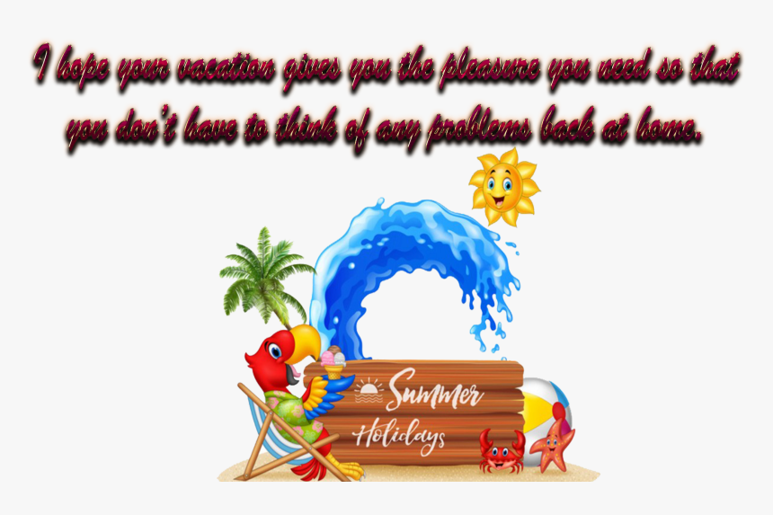 Summer Breaks Wishes Png Free Image Download - Illustration, Transparent Png, Free Download