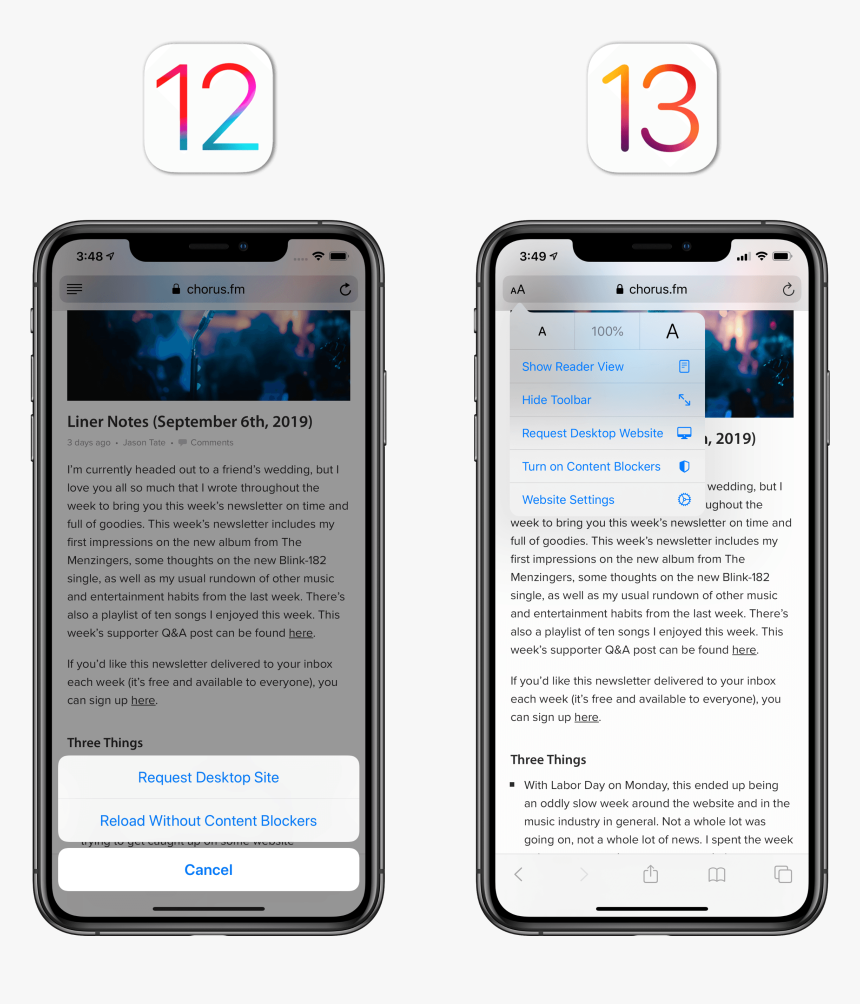 Existing Safari Features Are More Clearly Presented - Ios 13 Mail App, HD Png Download, Free Download