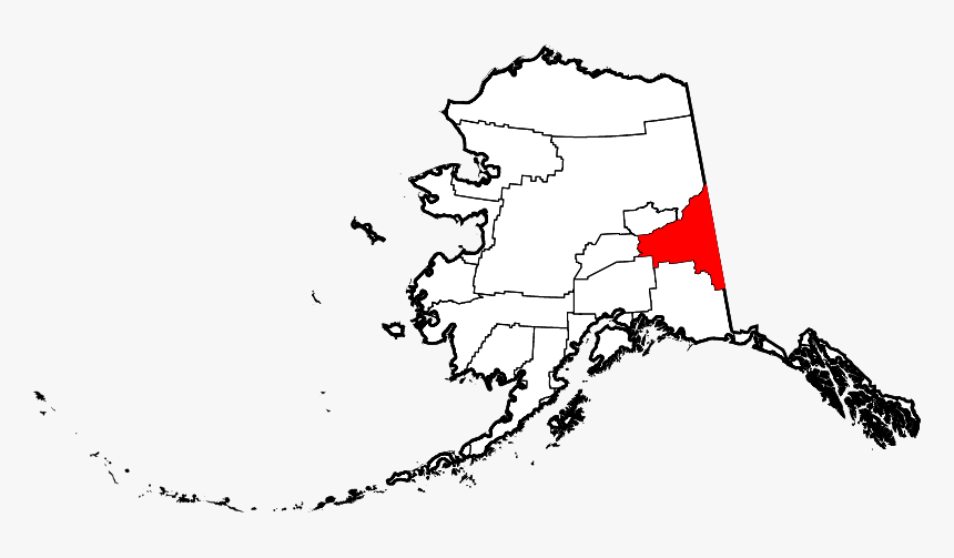 Map Of Alaska Highlighting Southeast Fairbanks Census - Alaska State, HD Png Download, Free Download