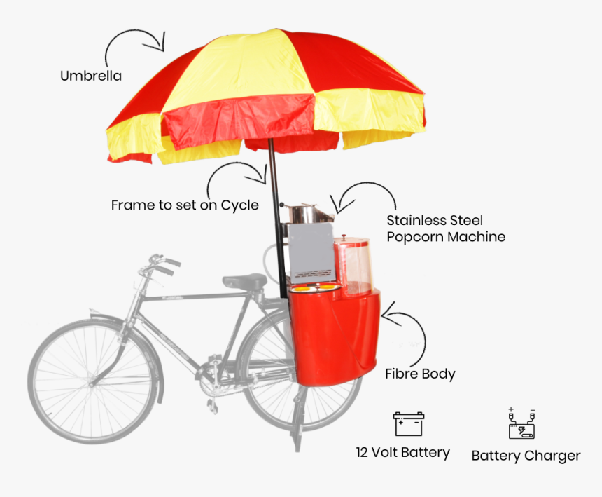 Bicycle Popcorn Machine, HD Png Download, Free Download