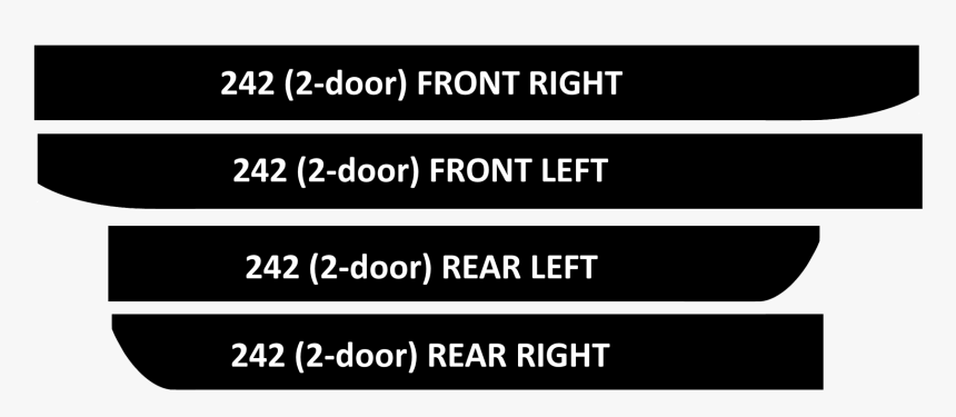 Volvo 240 Side
 Door Vinyl Stripe Kits - Brightlane, HD Png Download, Free Download