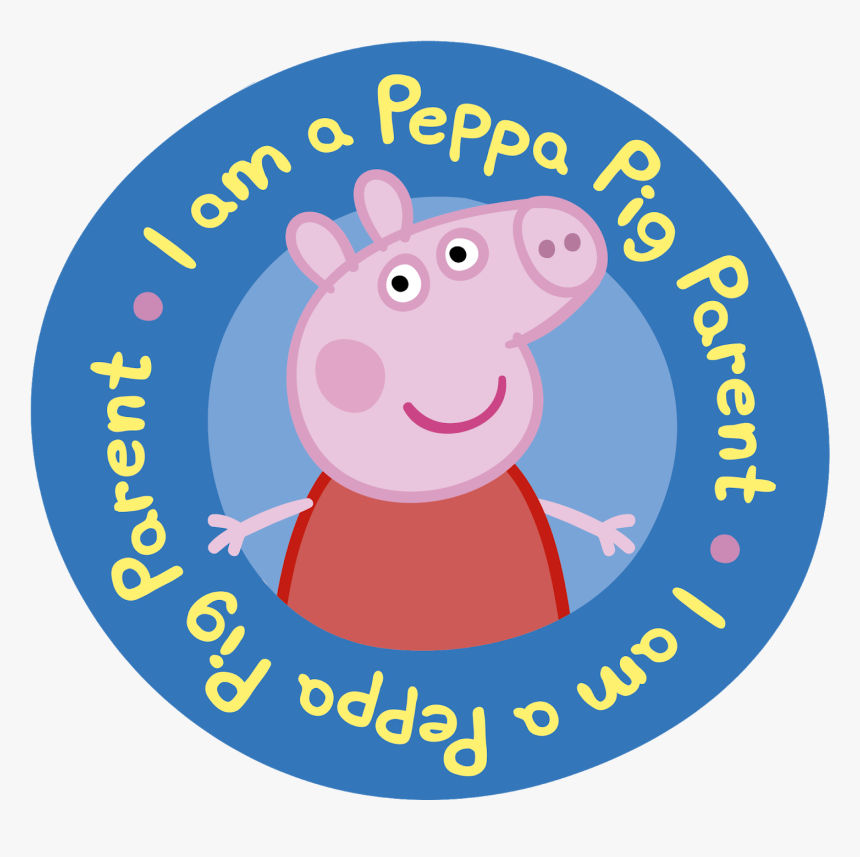 Peppa Pig Round Stickers Clipart , Png Download - Cartoon, Transparent Png, Free Download