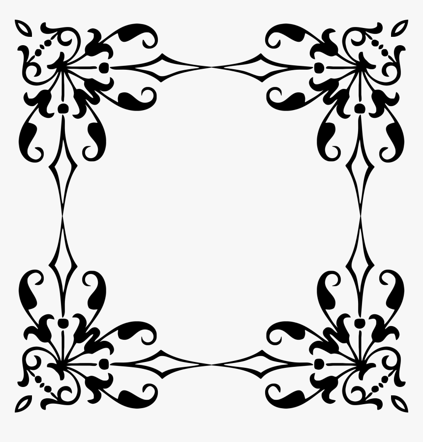 Floral Design Floral Ornament Picture Frames Decorative - Design In Photo Frame Drawing, HD Png Download, Free Download