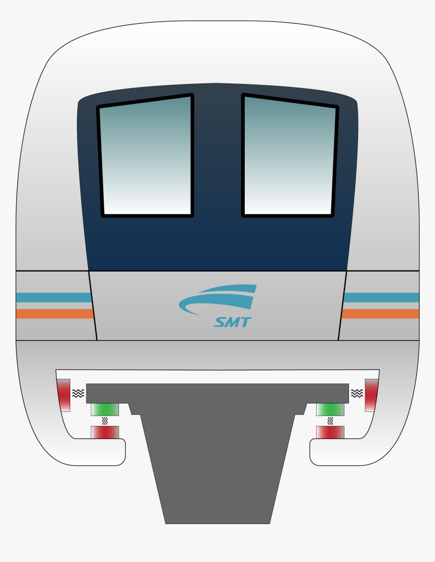 Illustration Magnetic Levitaiton Train , Png Download - Illustration, Transparent Png, Free Download