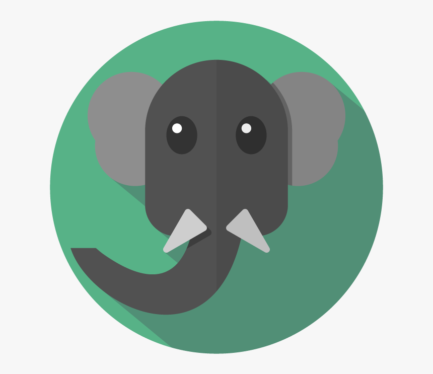 Elephant Flat Design Png, Transparent Png, Free Download