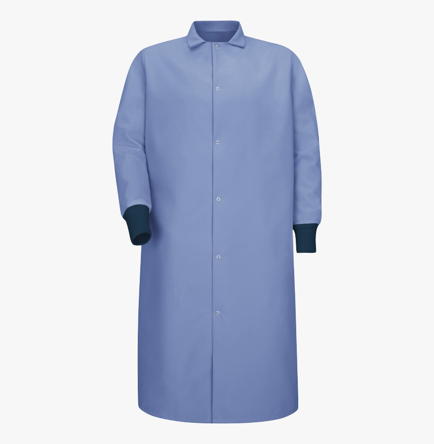Gripper-front Spun Polyester Pocketless Butcher Coat with - Overcoat, HD Png Download, Free Download