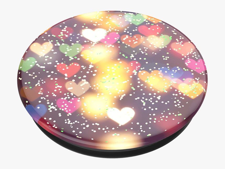 Glitter Bokeh Hearts - Broken Hearts Glitter Popsocket, HD Png Download, Free Download